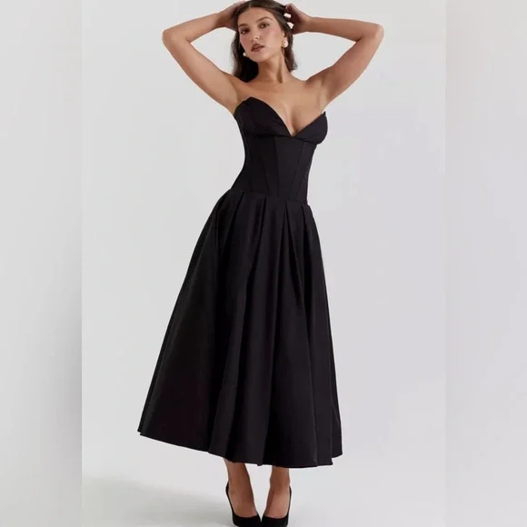 House of CB Lady Corset Midi Dress